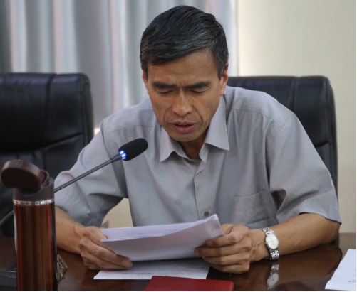 学院党委副书记、纪委书记杨福旺带领学习近平总书记重要讲话